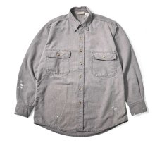 画像1: 90s Used Five Brother Chamois Cloth Shirt (1)