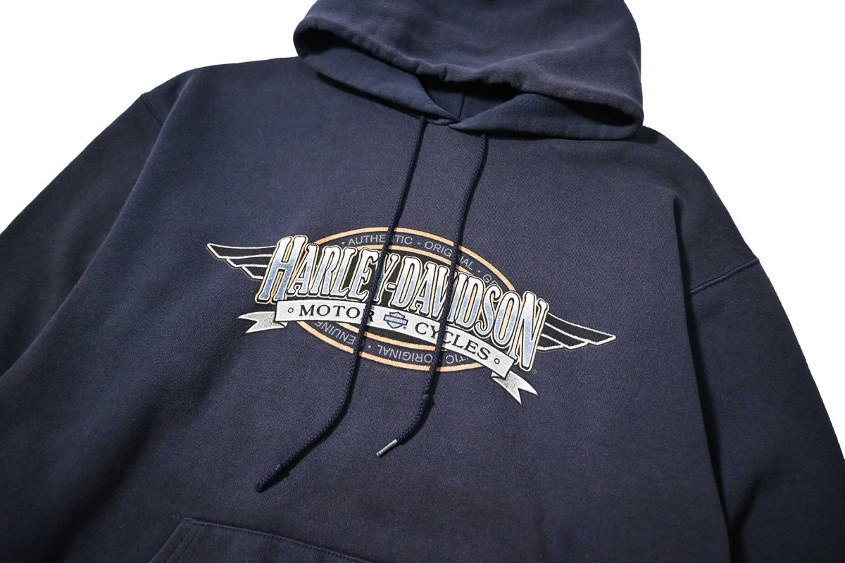 画像2: 00s Used Harley-Davidson Print Sweat Hoodie (2)