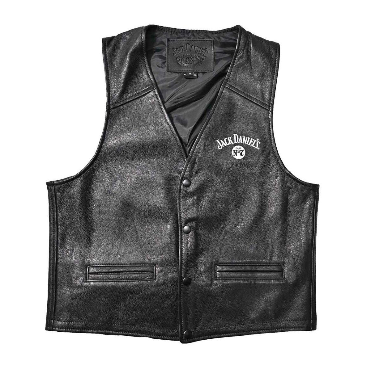 画像1: Used Jack Daniel's Leather Vest made in Canada (1)