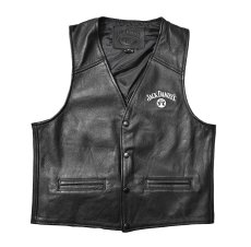 画像1: Used Jack Daniel's Leather Vest made in Canada (1)