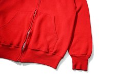 画像3: 80s-90s Used Jerzees Blank Zip Sweat Hoodie Red made in USA (3)