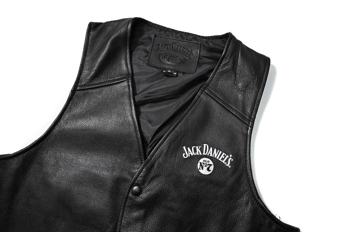 画像3: Used Jack Daniel's Leather Vest made in Canada (3)