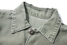 画像5: 60s Used Us Military Cotton Sateen OG 107 Utility Shirt (5)