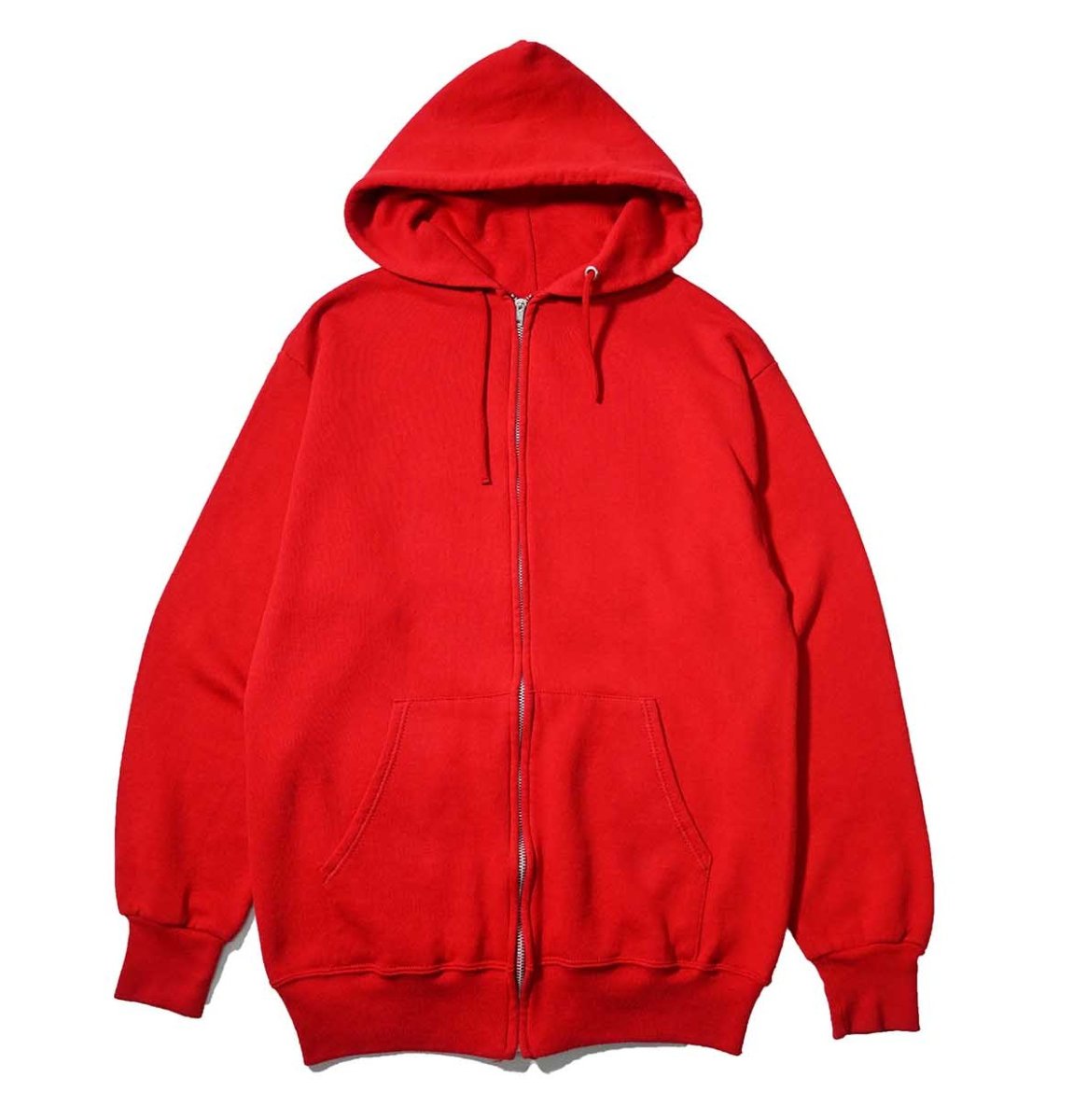 画像1: 80s-90s Used Jerzees Blank Zip Sweat Hoodie Red made in USA (1)