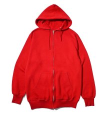 画像1: 80s-90s Used Jerzees Blank Zip Sweat Hoodie Red made in USA (1)