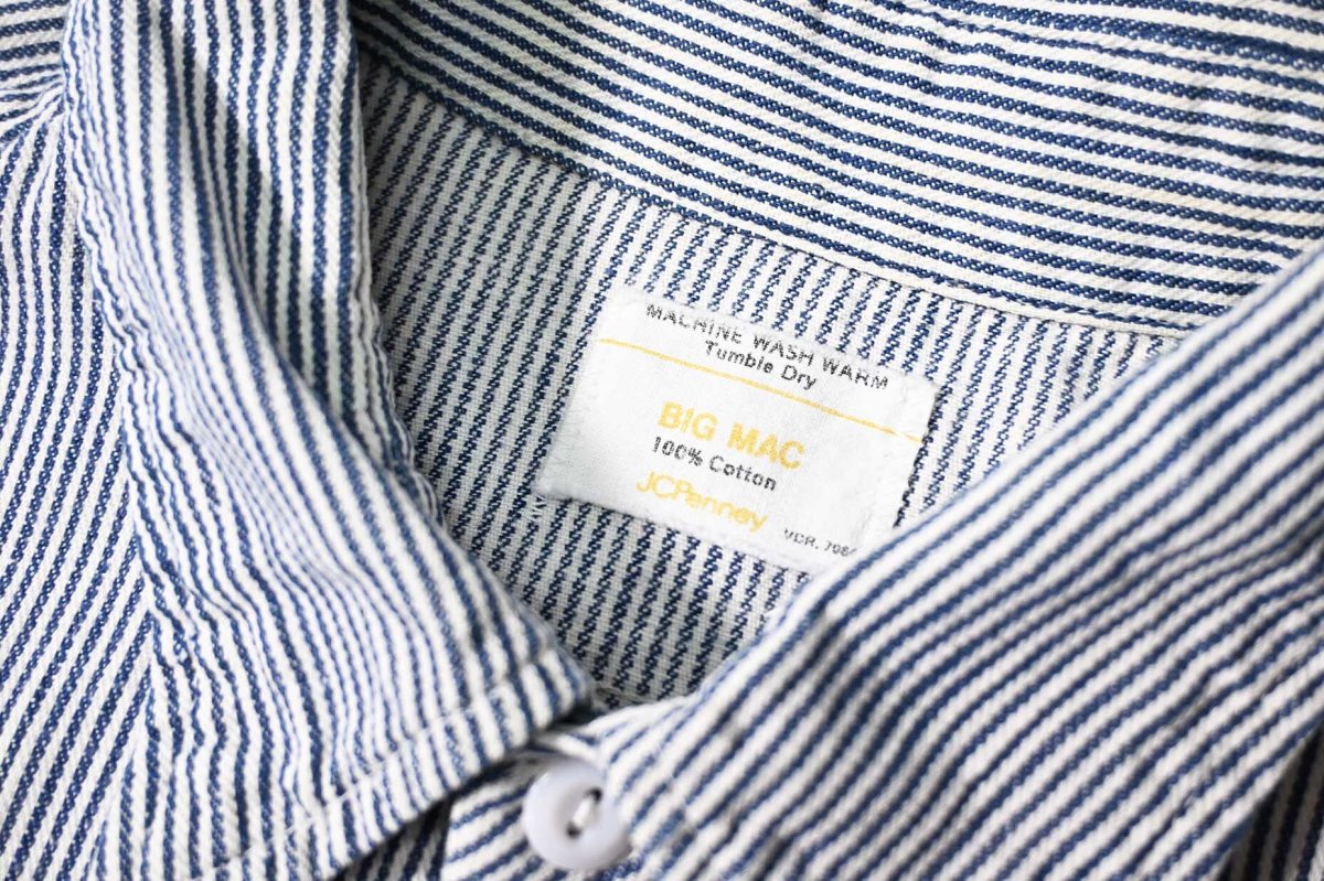 画像4: 70s Used Big Mac Hickory Stripe Work Shirt (4)