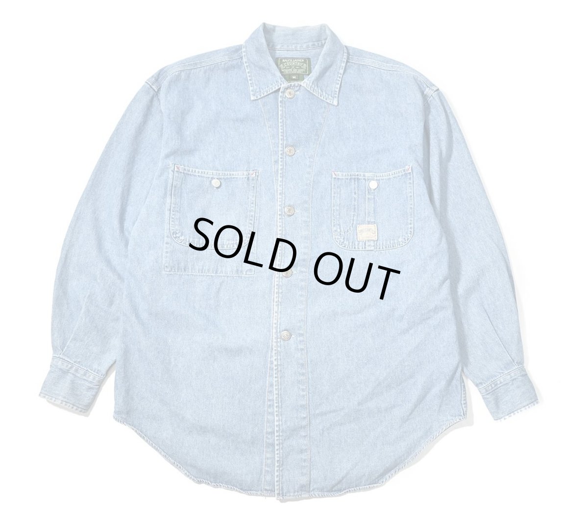 画像1: 90-00s Used Polo Country Ralph Lauren Denim Shirt (1)