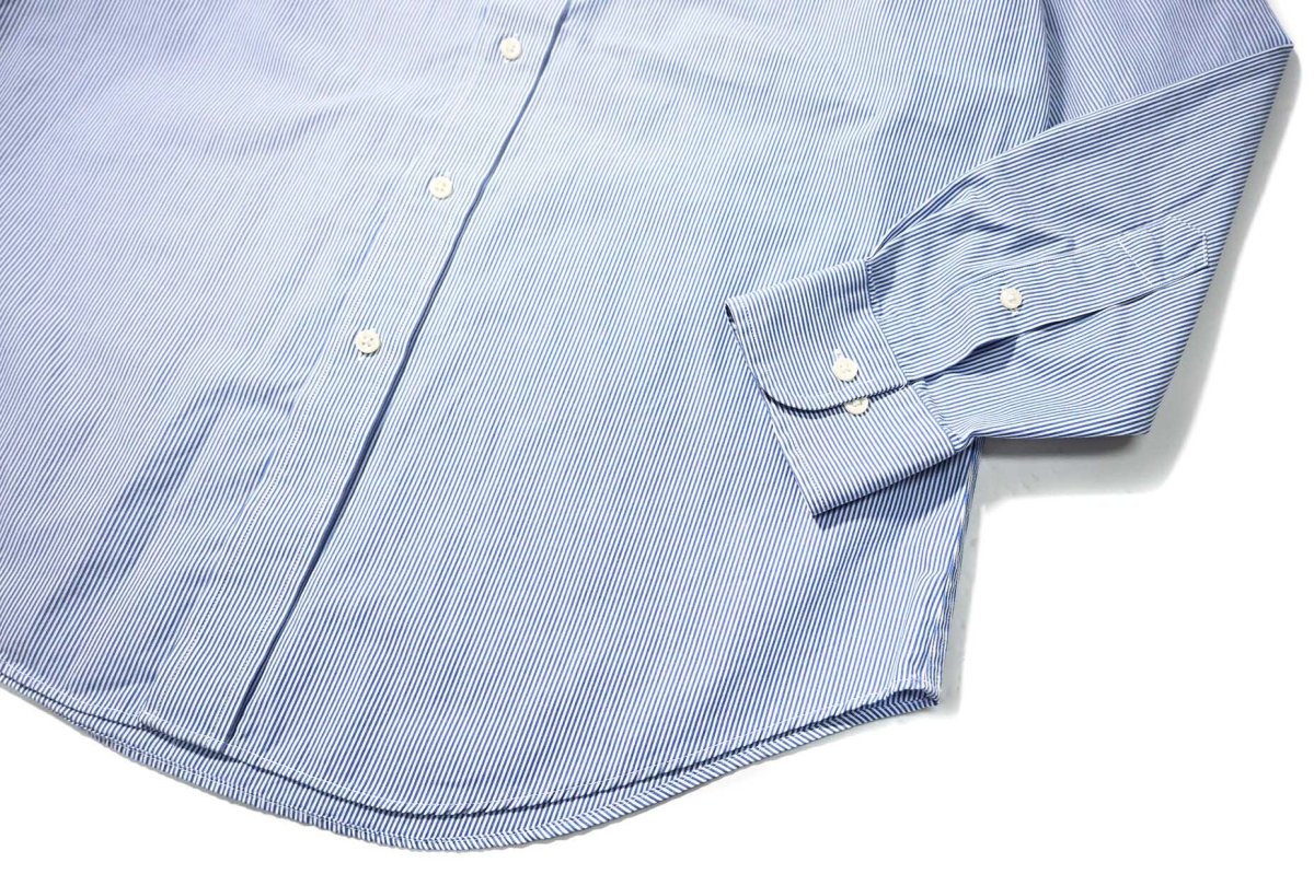 画像3: Used Lauren Ralph Lauren Band Collar Stripe Shirt (3)