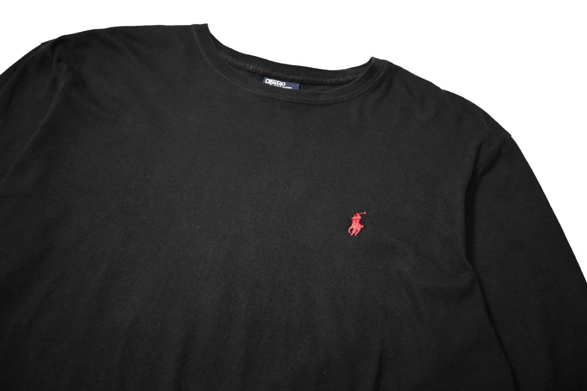 画像2: 90s Used Polo Ralph Lauren L/S Tee Black (2)