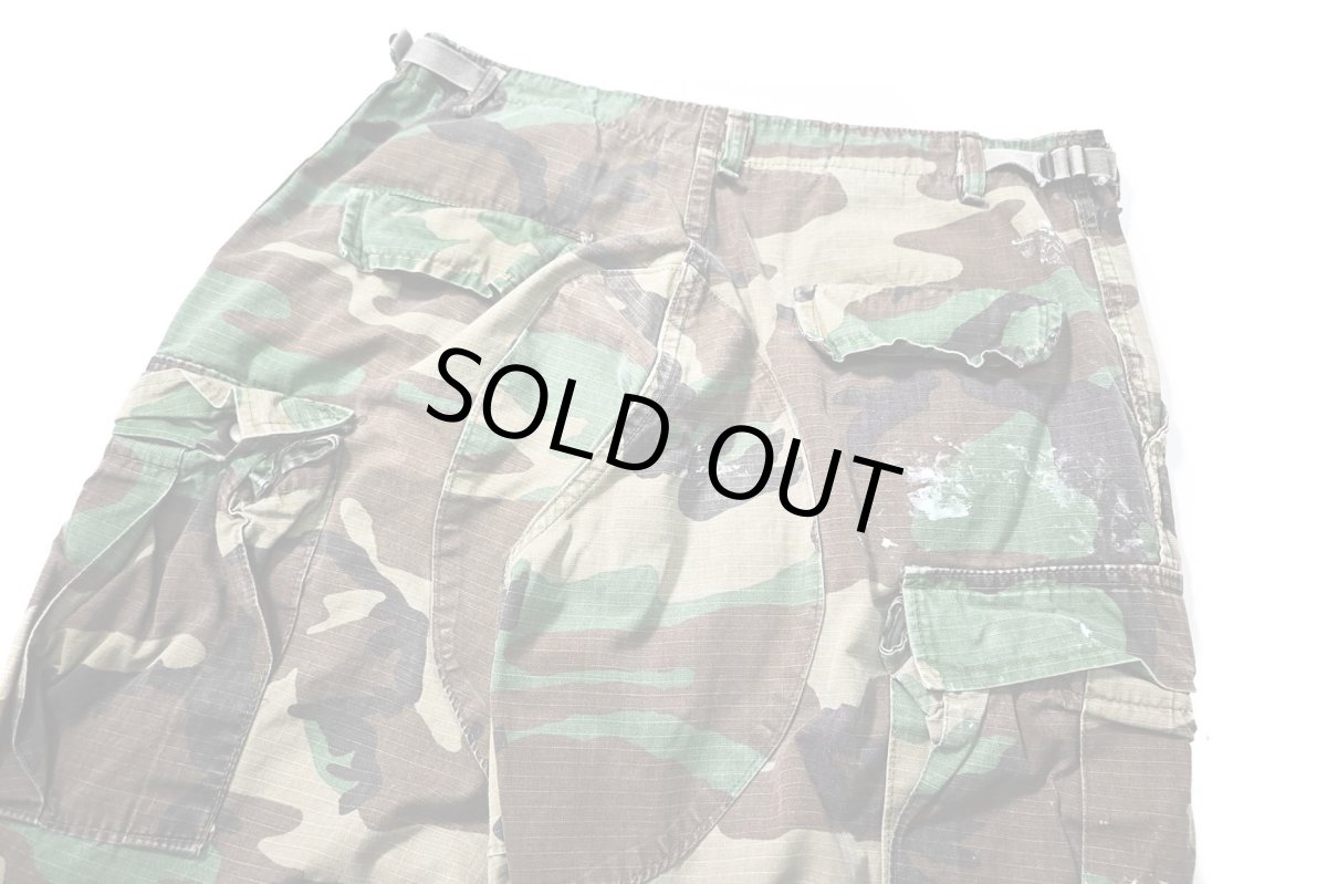画像4: Used Us Military Painted Ripstop Combat Trouser Woodland Camo (4)