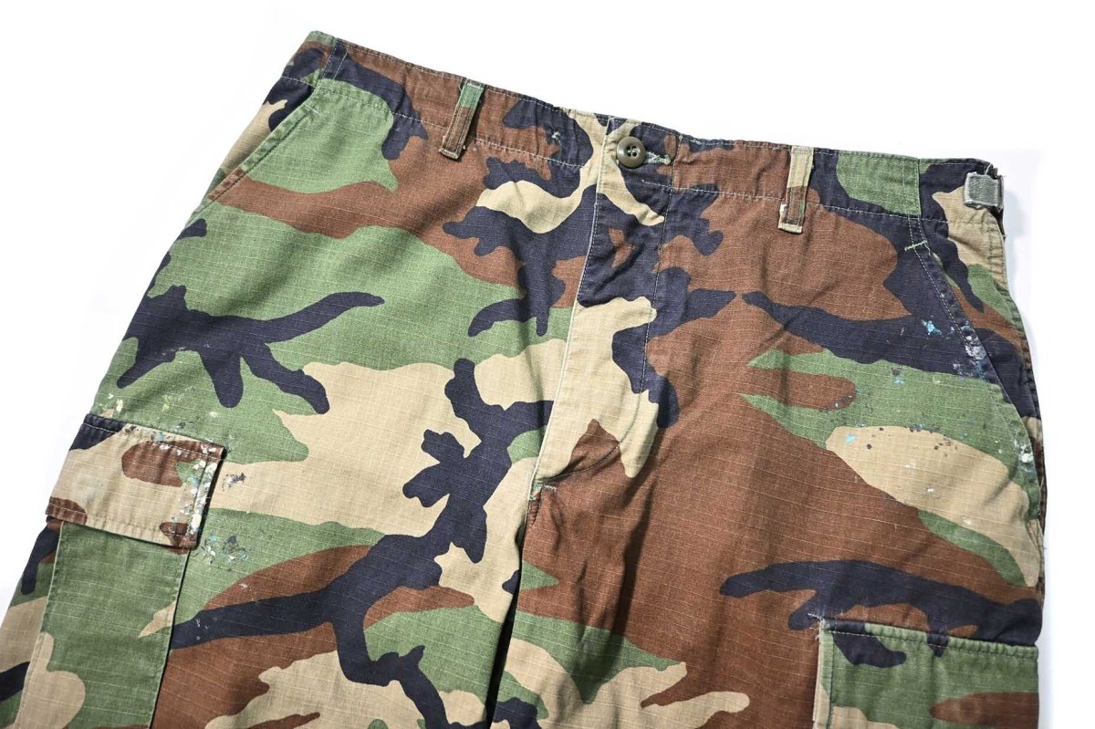 画像2: 95' Used Us Military Painted Ripstop Combat Trouser Woodland Camo (2)