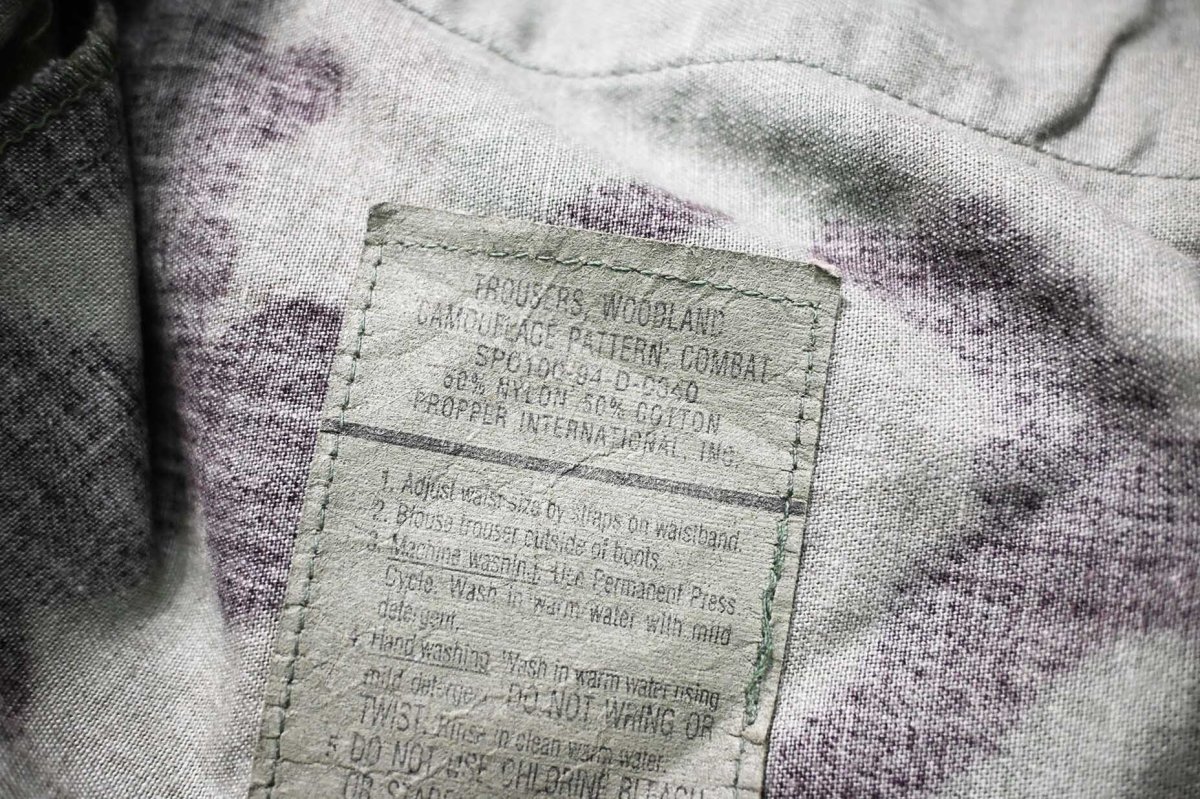 画像7: 94' Used Us Military Painted Combat Trouser Woodland Camo (7)