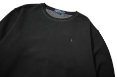 画像2: 90-00s Used Polo Ralph Lauren Sweat Shirt Black Over Dye (2)