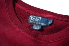 画像4: 90-00s Used Polo Ralph Lauren Sweat Shirt Burgundy (4)