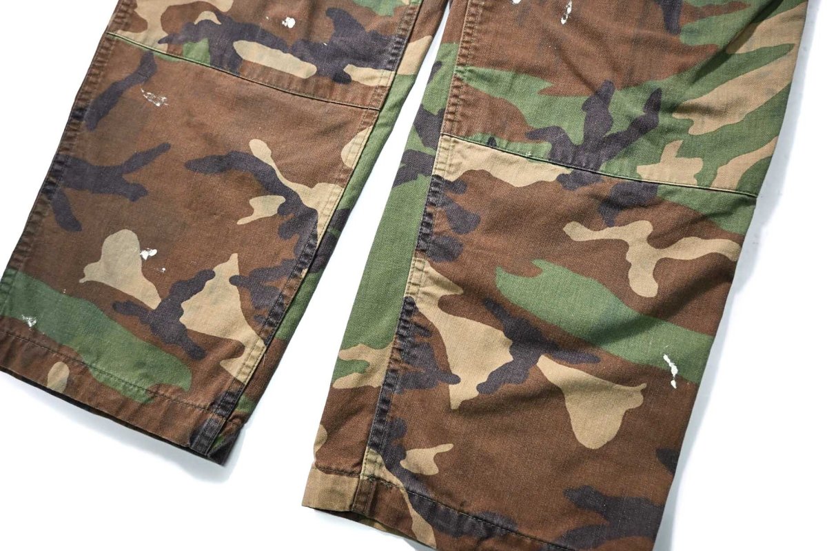 画像3: 89' Used Us Military Painted Combat Trouser Woodland Camo (3)