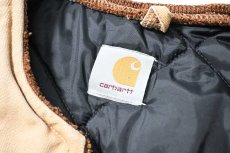 画像6: 00s Used Carhartt Quilt Lined Duck Vest Brown (6)