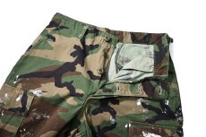 画像5: 94' Used Us Military Painted Combat Trouser Woodland Camo (5)