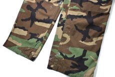 画像3: 98' Used Us Military Painted Ripstop Combat Trouser Woodland Camo (3)
