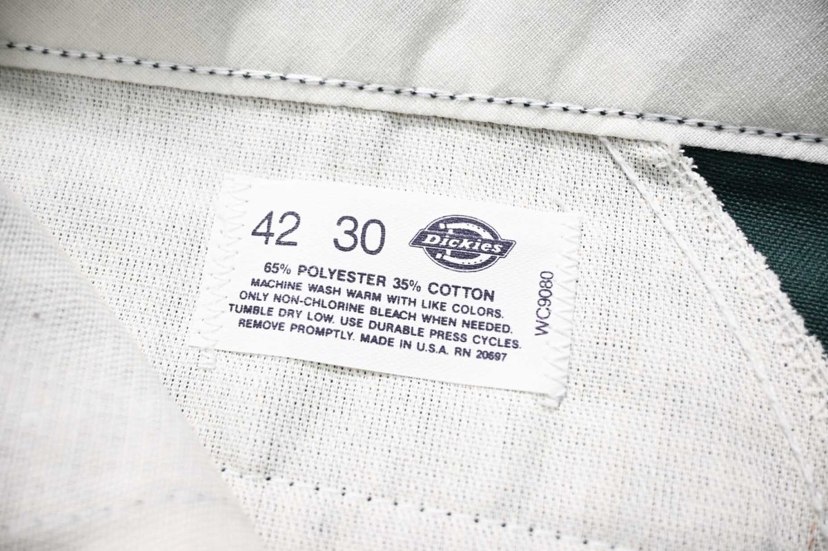 画像7: 90s Deadstock Dickies 874 Work Pants Lincoln Green made in USA (7)