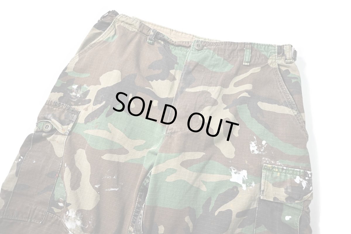 画像2: Used Us Military Painted Ripstop Combat Trouser Woodland Camo (2)