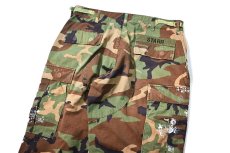 画像4: 00' Used Us Military Painted Ripstop Combat Trouser Woodland Camo (4)