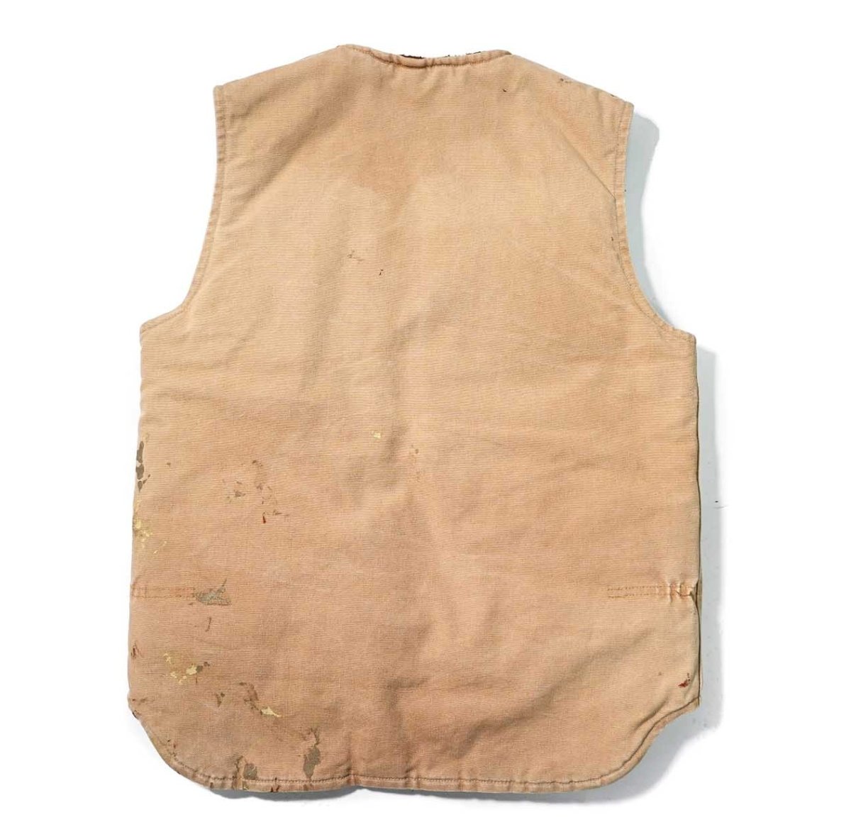 画像2: 00s Used Carhartt Quilt Lined Duck Vest Brown (2)