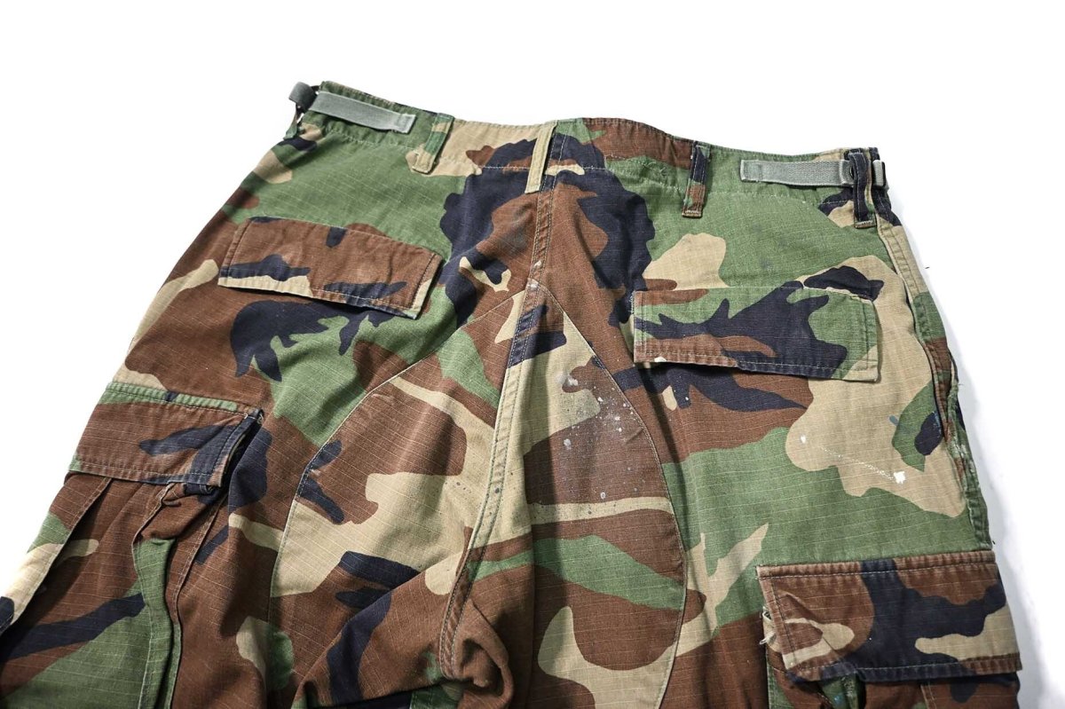画像4: 95' Used Us Military Painted Ripstop Combat Trouser Woodland Camo (4)