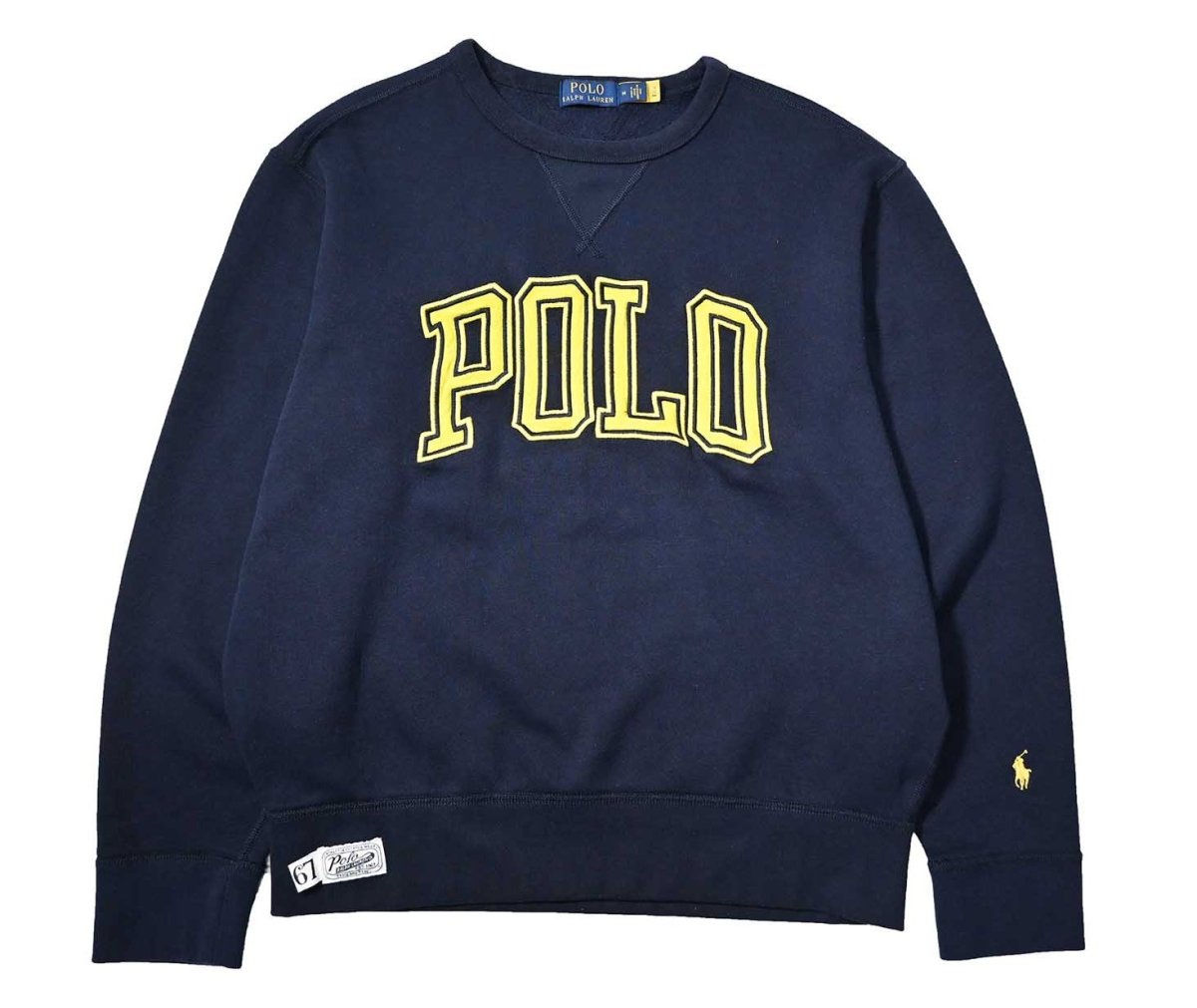 画像1: Used Polo Ralph Lauren Sweat Shirt Navy (1)