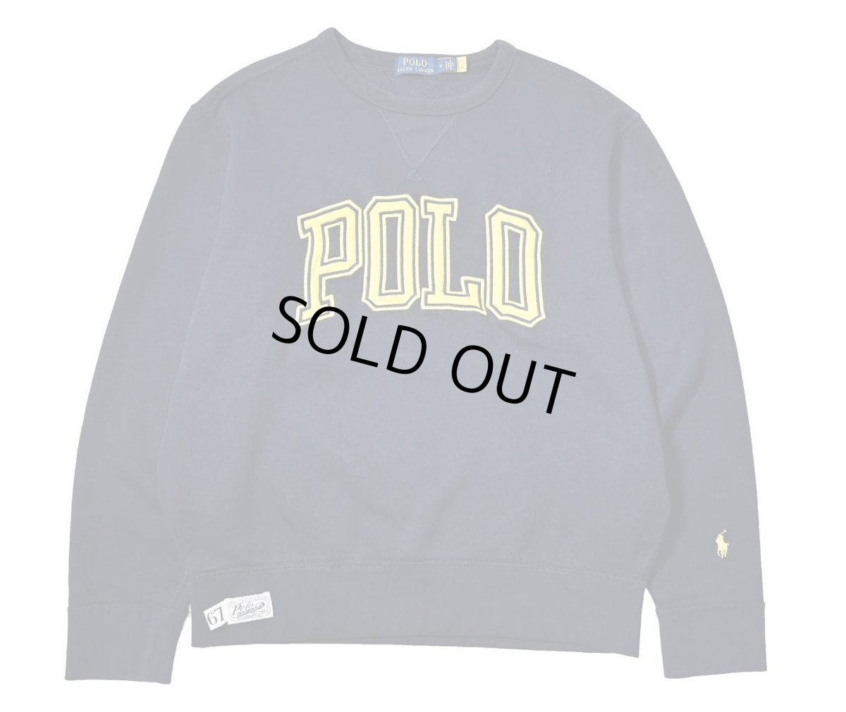 画像1: Used Polo Ralph Lauren Sweat Shirt Navy (1)