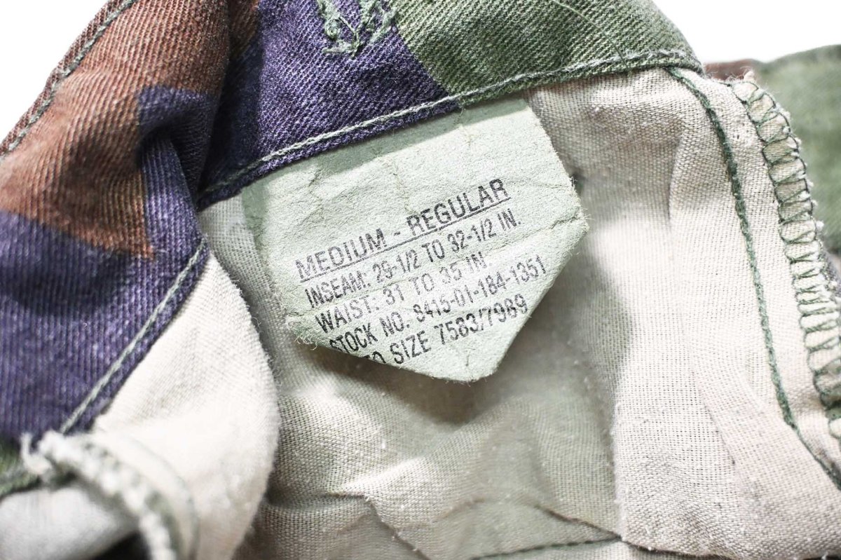 画像6: 94' Used Us Military Painted Combat Trouser Woodland Camo (6)