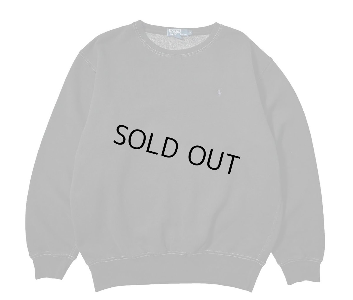 画像1: 90-00s Used Polo Ralph Lauren Sweat Shirt Black Over Dye (1)