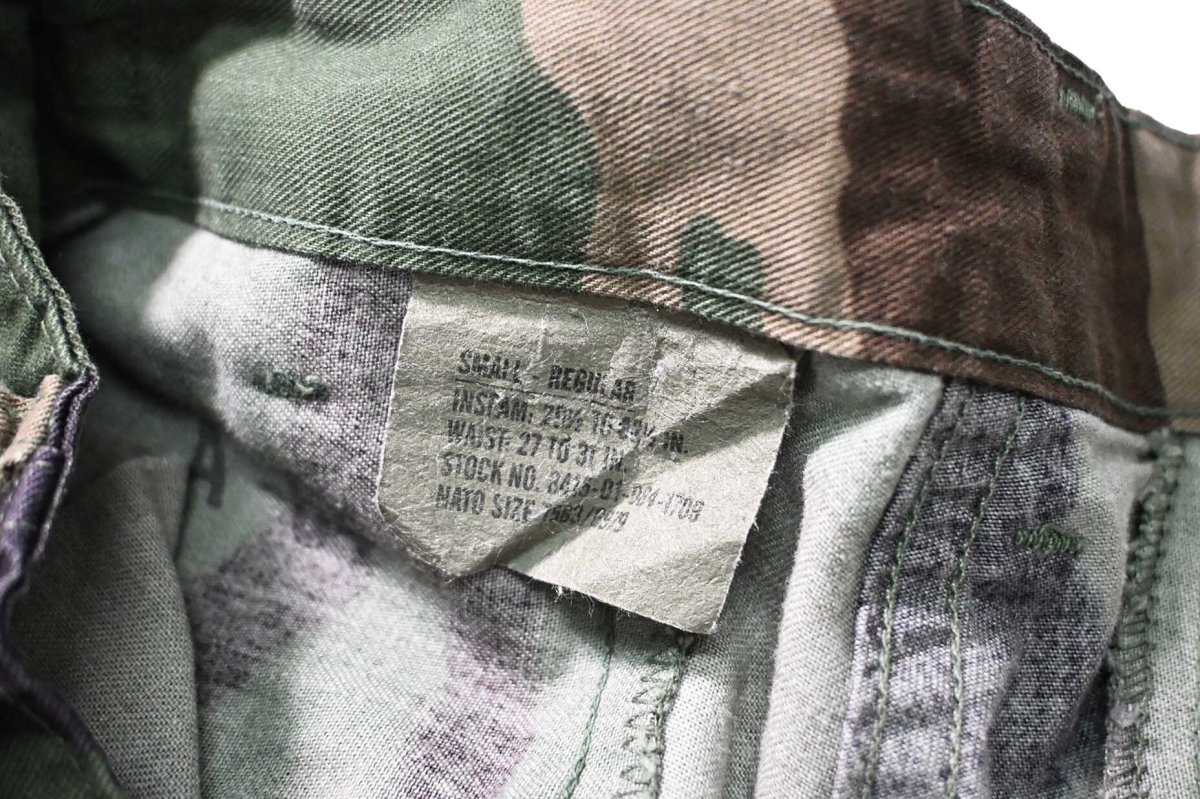 画像6: 94' Used Us Military Painted Combat Trouser Woodland Camo (6)