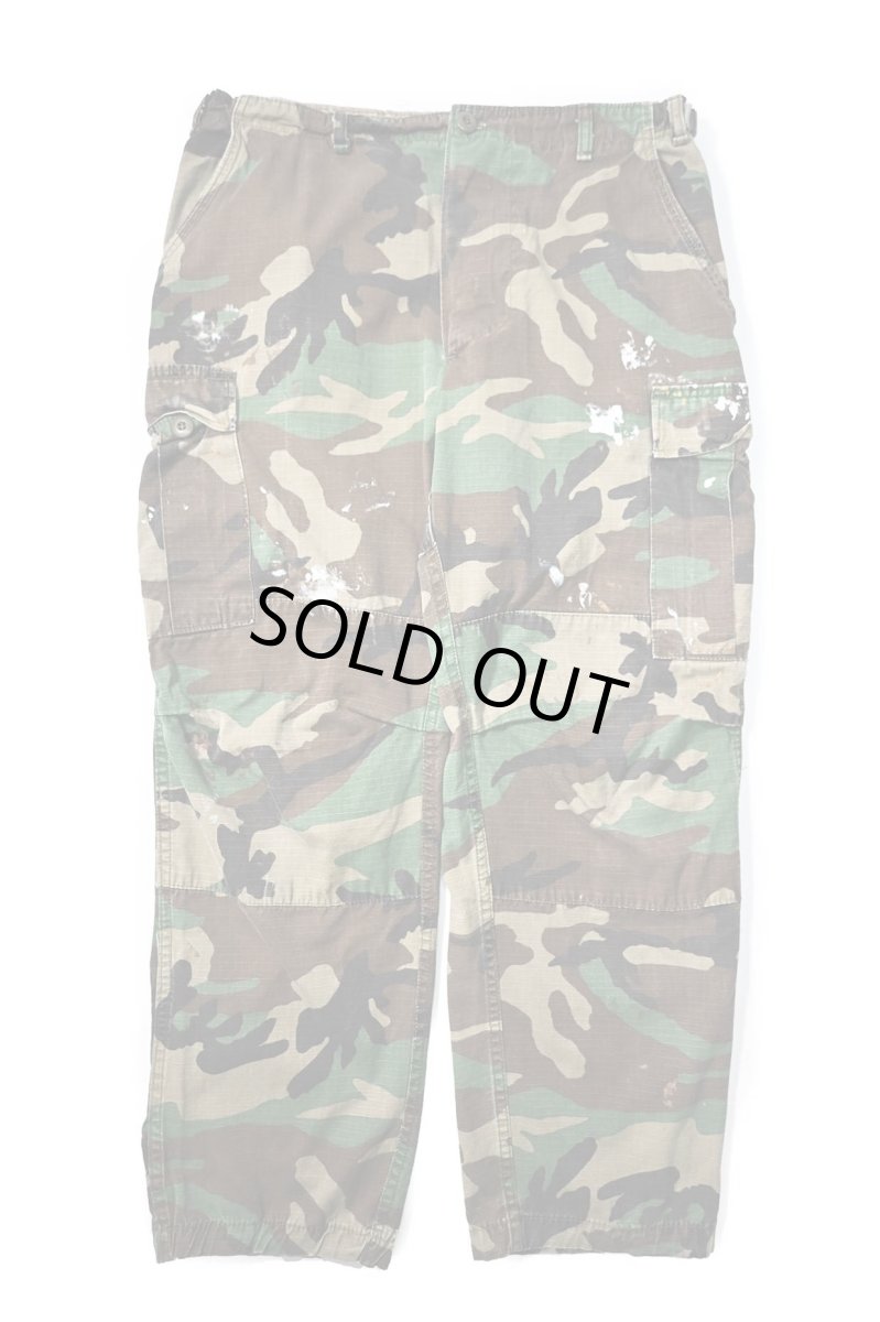 画像1: Used Us Military Painted Ripstop Combat Trouser Woodland Camo (1)
