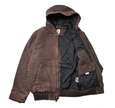 画像5: Used Carhartt Duck Insulated Active Jacket Dark Brown (5)