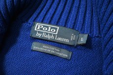 画像6: 90-00s Used Polo Ralph Lauren Full Zip Cotton Knit Sweater Blue (6)