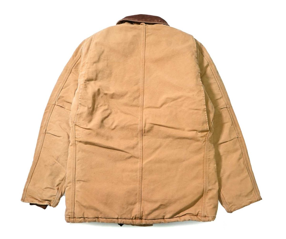 画像2: 90-00s Used Carhartt Duck Quilt Lined Traditional Coat Brown (2)