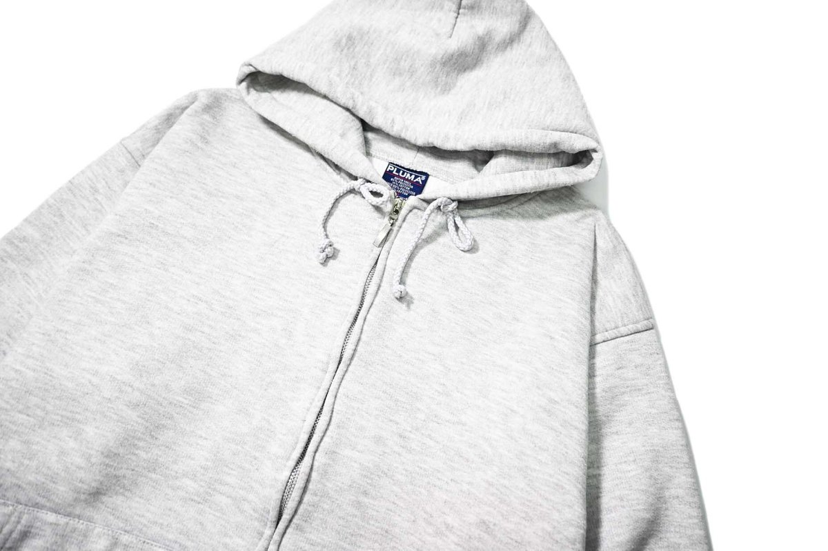 画像2: 90s-00s Used Pluma Thermal Lined Zip Sweat Hoodie Grey (2)