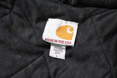 画像6: 00-10s Used Carhartt Duck Quilted Flannel Lined Active Jacket Black made in USA (6)