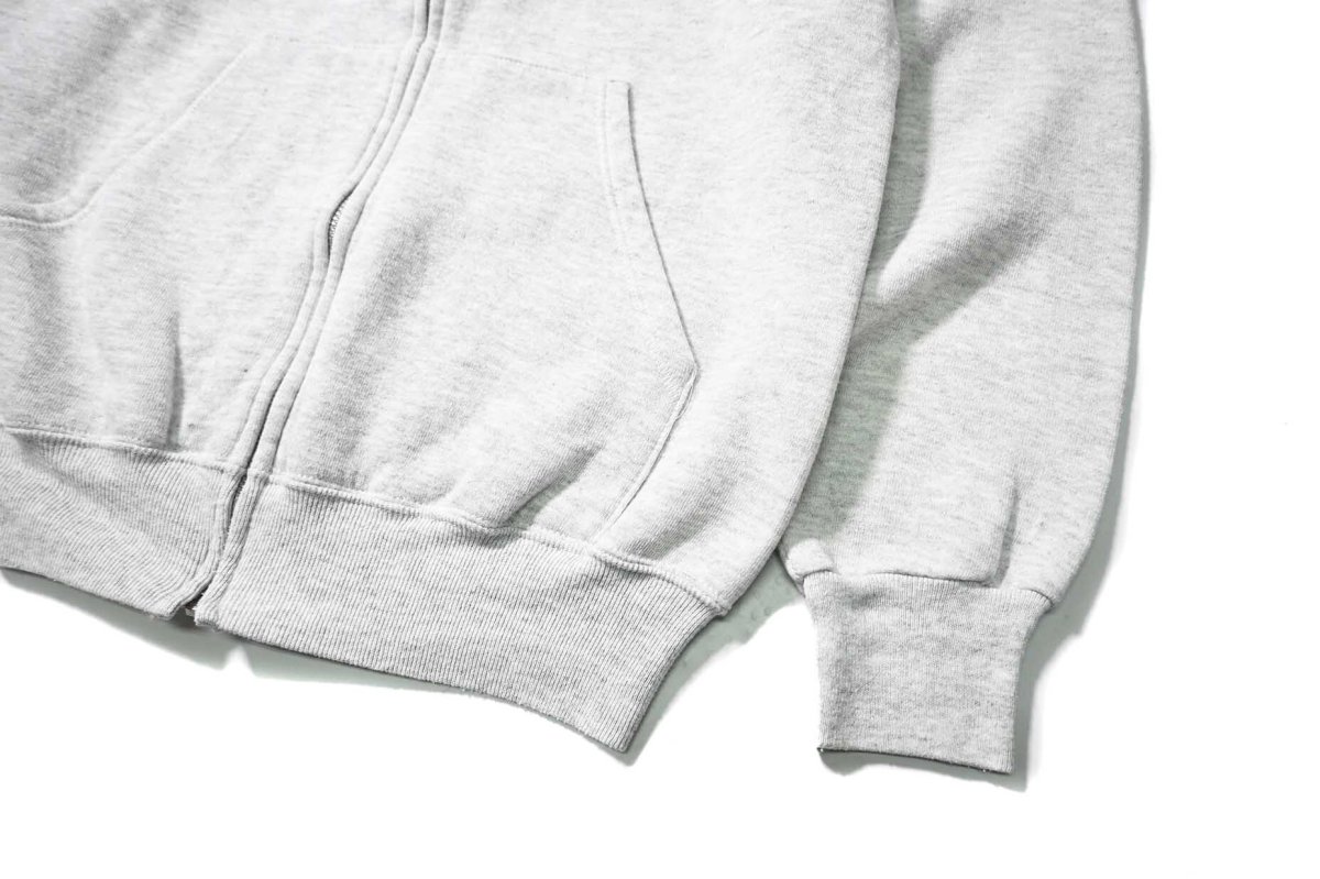 画像3: 80s-90s Used Jerzees Blank Zip Sweat Hoodie Ash made in USA (3)