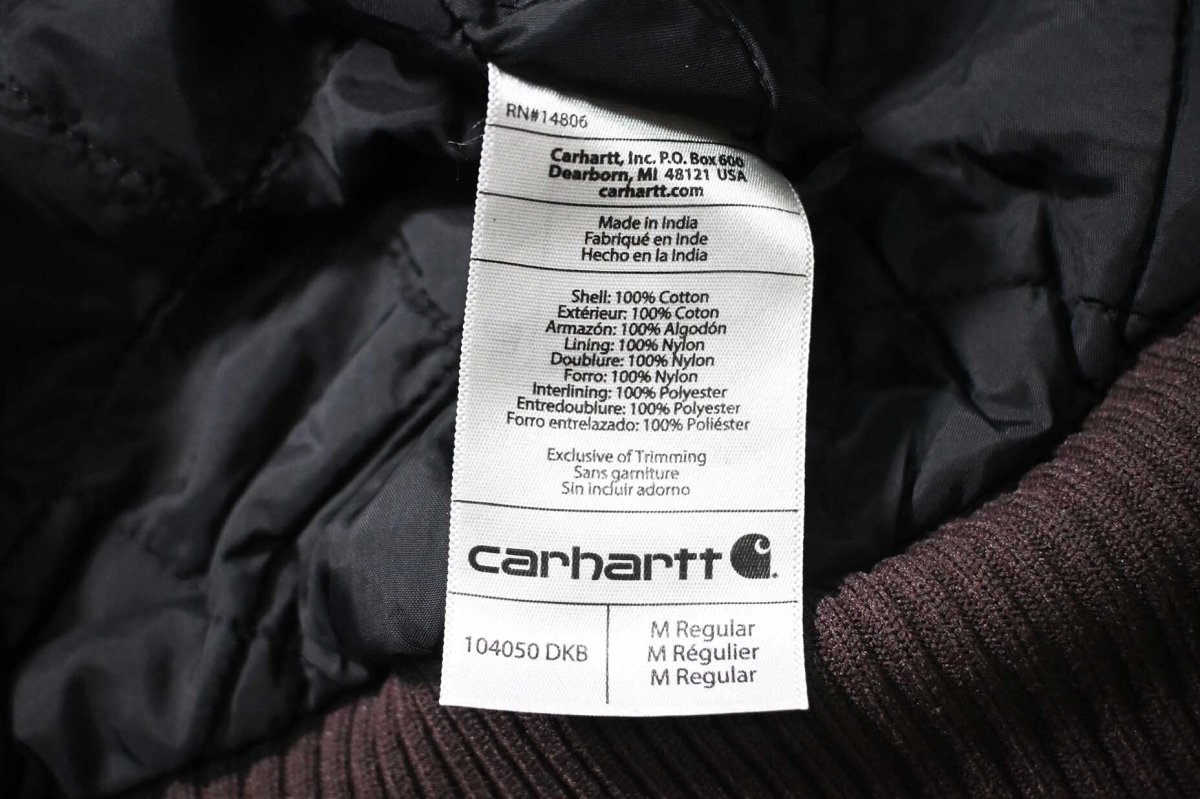 画像8: Used Carhartt Duck Insulated Active Jacket Dark Brown (8)