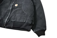 画像4: 00-10s Used Carhartt Duck Quilted Flannel Lined Active Jacket Black made in USA (4)