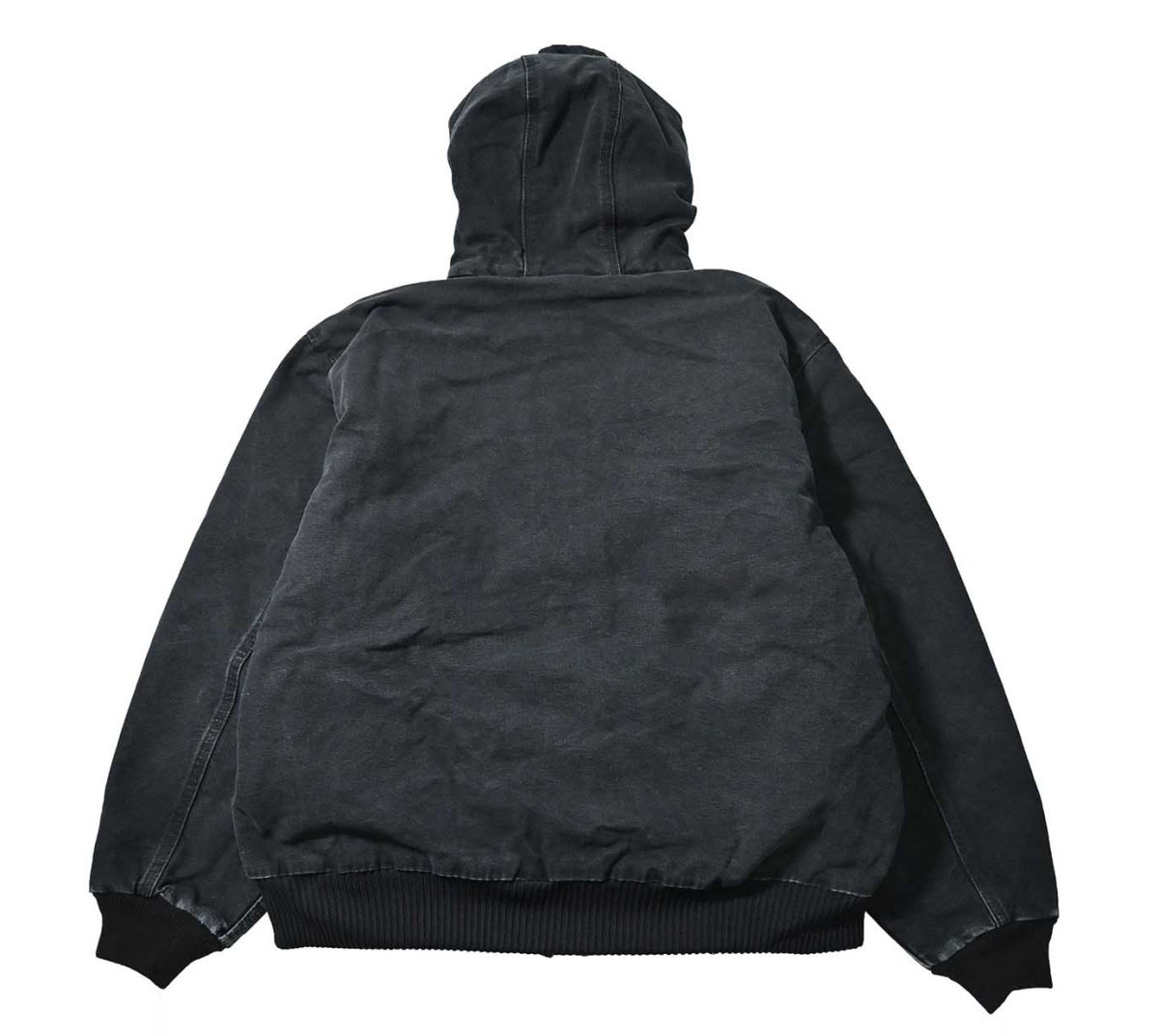 画像2: 00-10s Used Carhartt Duck Quilted Flannel Lined Active Jacket Black made in USA (2)