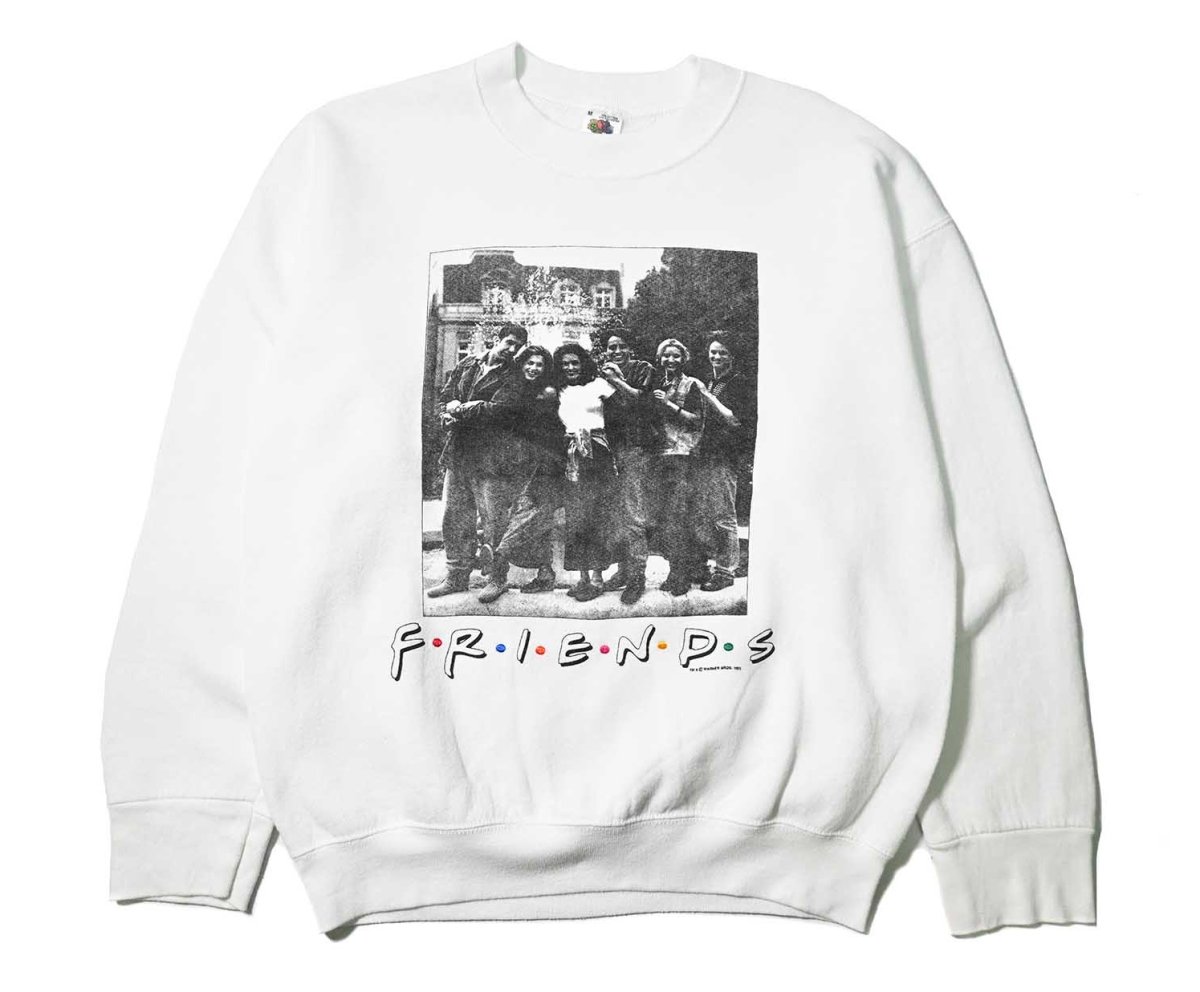 画像1: 90s Used Friends Print Sweat Shirt made in USA (1)