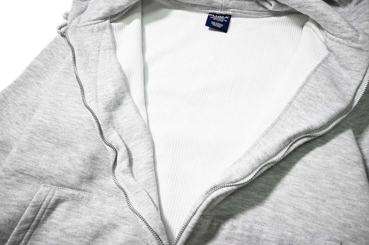 画像4: 90s-00s Used Pluma Thermal Lined Zip Sweat Hoodie Grey (4)