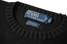 画像4: 90-00s Used Polo Ralph Lauren Cotton Knit Sweater Black (4)