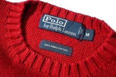 画像4: 90-00s Used Polo Ralph Lauren Cotton Knit Sweater Red (4)