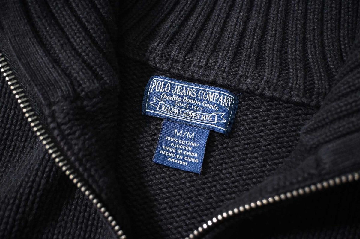 画像4: 90-00s Used Polo Jeans Co. Ralph Lauren Quarter Zip Cotton Knit Sweater (4)