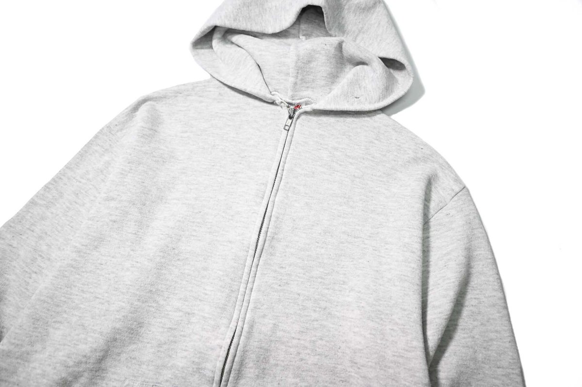 画像2: 80s-90s Used Jerzees Blank Zip Sweat Hoodie Ash made in USA (2)