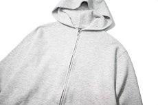 画像2: 80s-90s Used Jerzees Blank Zip Sweat Hoodie Ash made in USA (2)
