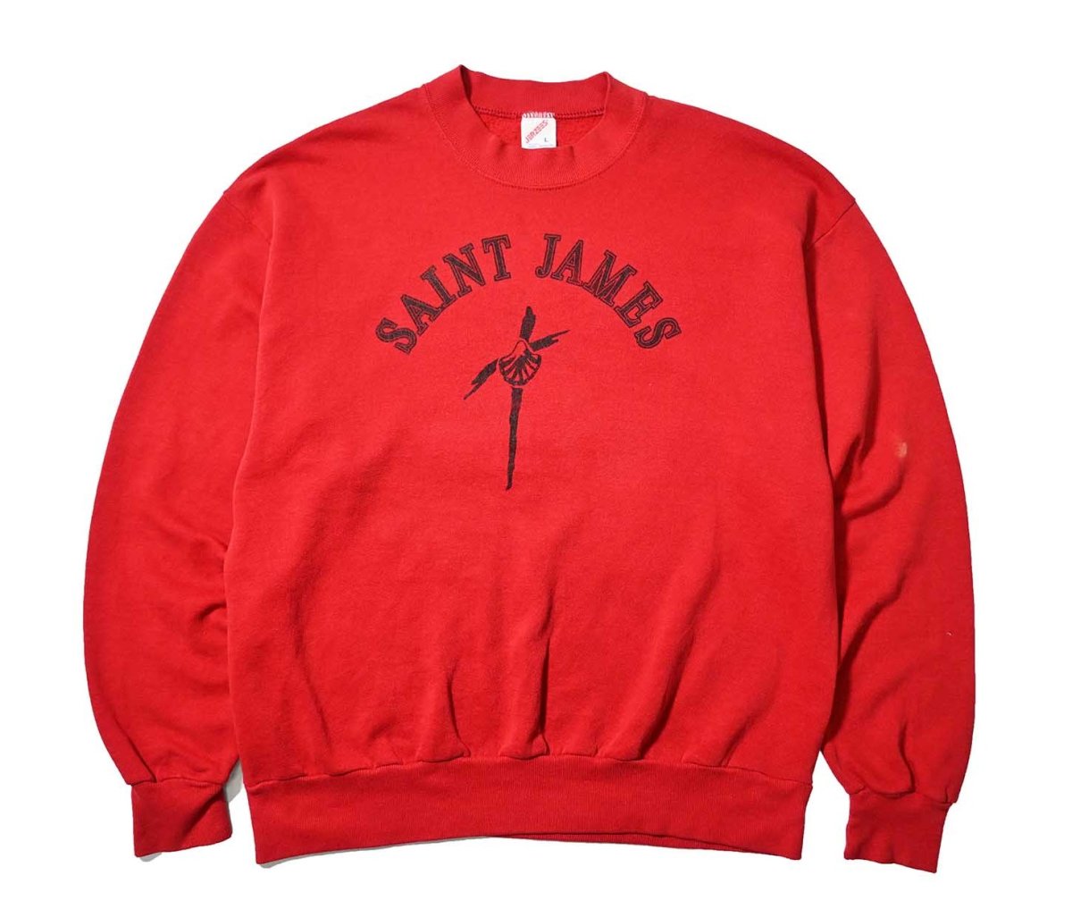 画像1: 80-90s Used Jerzees Print Sweat Shirt made in USA (1)